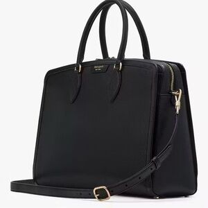 Kate Spade Hudson Commuter Tote, Laptop Bag, Briefcase. Black Leather. Like New!